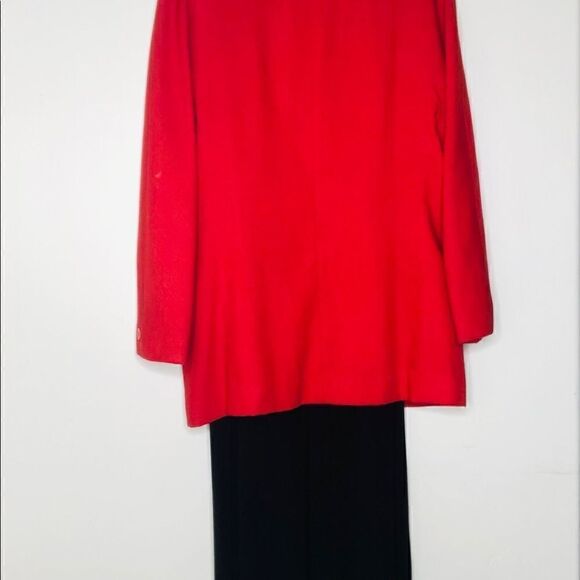 Ronni Nicole Skirt Set - Red Long Sleeve Blazer, Black Sleeveless Dress - Picture 4 of 12